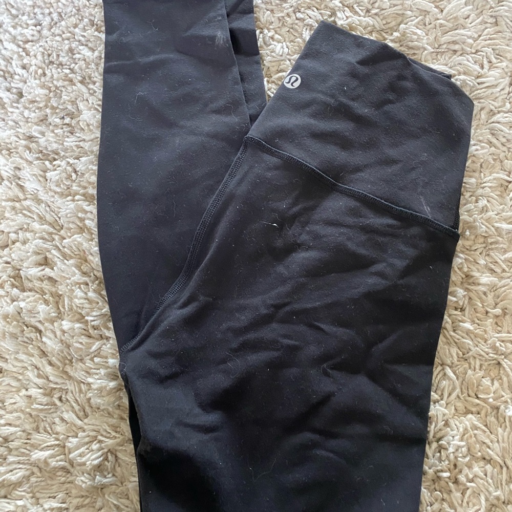 Lululemon wunder unders leggings black 28’